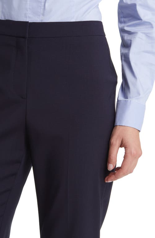 Hugo Boss Boss Tuleah Wool Flare Pants In Sky Captain