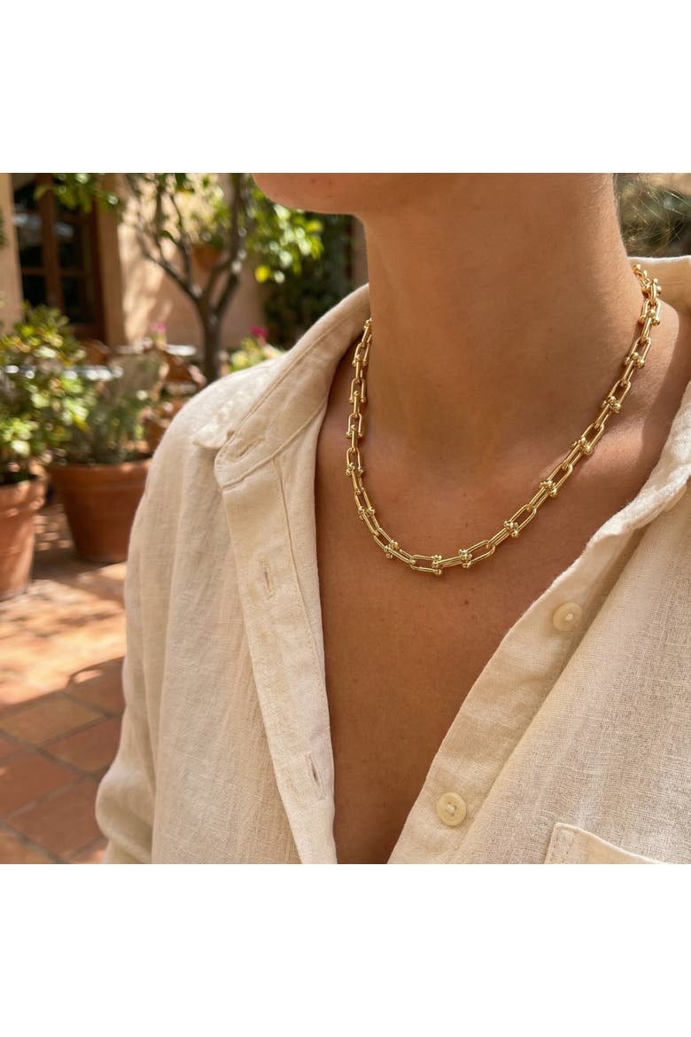 14k Gold Women's 24" Chain Necklace 26 Grams 7.5mm Thick, Alternate, color, 14k Yellow Gold