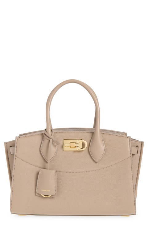 Small The Studio Soft Leather Top Handle Bag