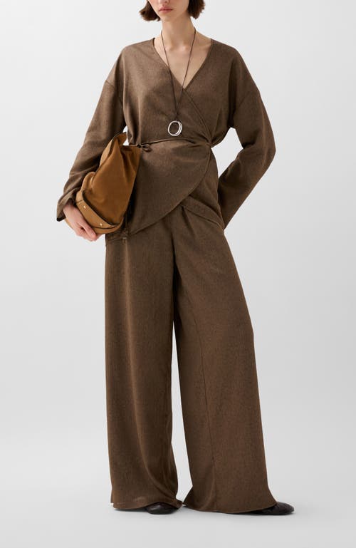 Scalpers Crinkle Kaftan Pant In Brown