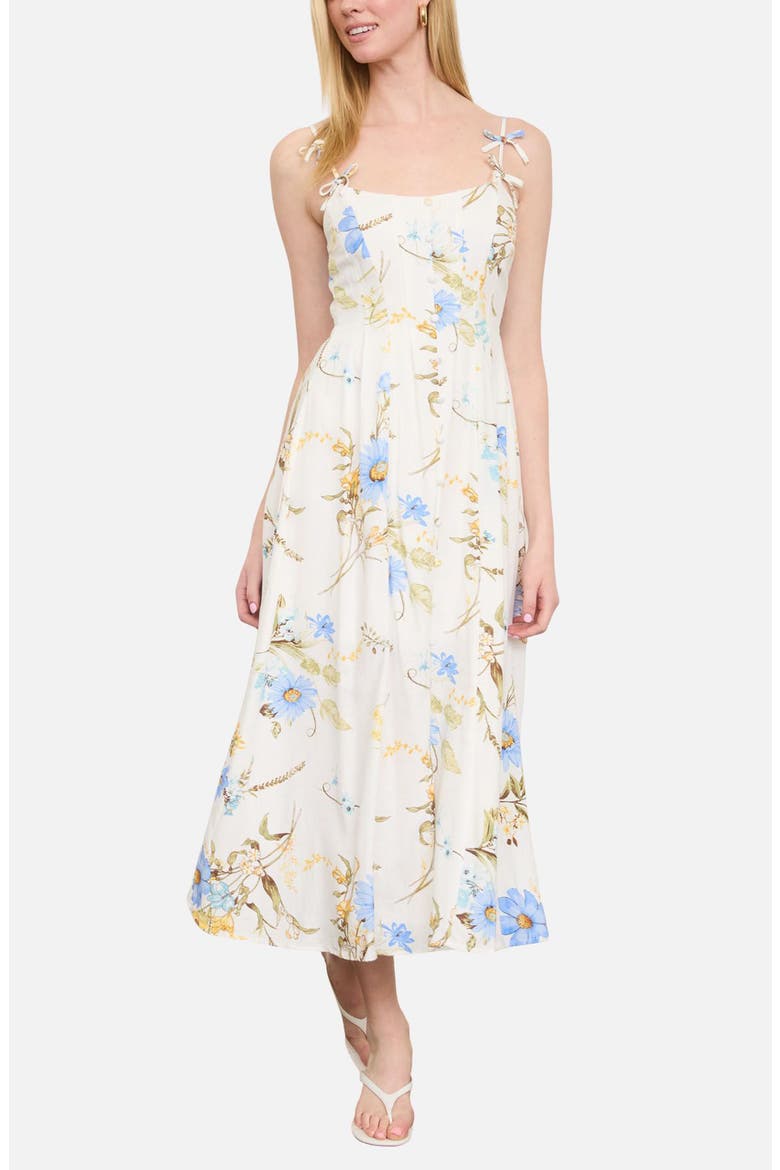 Floral Print Sleeveless Maxi Dress, Main, color, IVORY MULTI