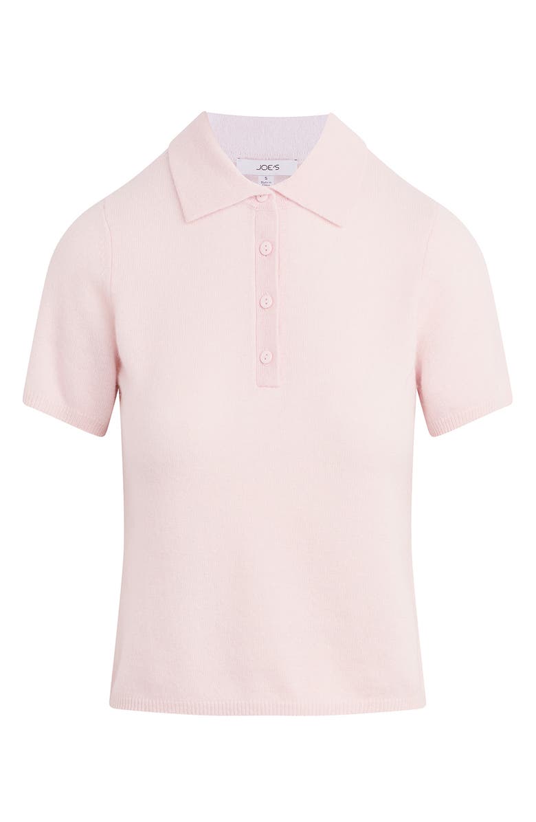 Joe's The Short Sleeve Cashmere Polo Sweater, Alternate, color, Powder Pink