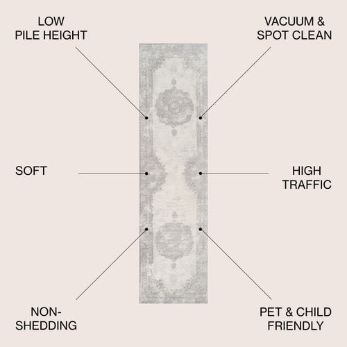 Jonathan Y Rosalia Cottage Medallion Area Rug In Gray/ivory