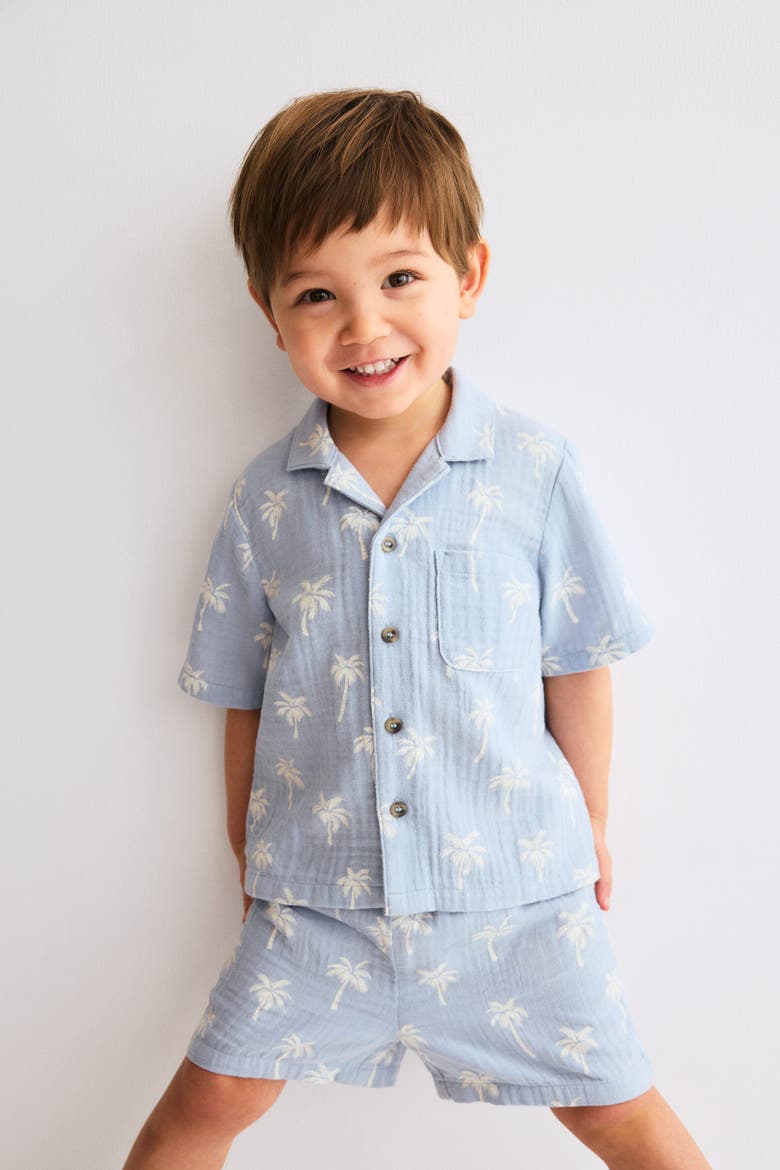 2-piece Set, Alternate, color, Light blue/palm trees