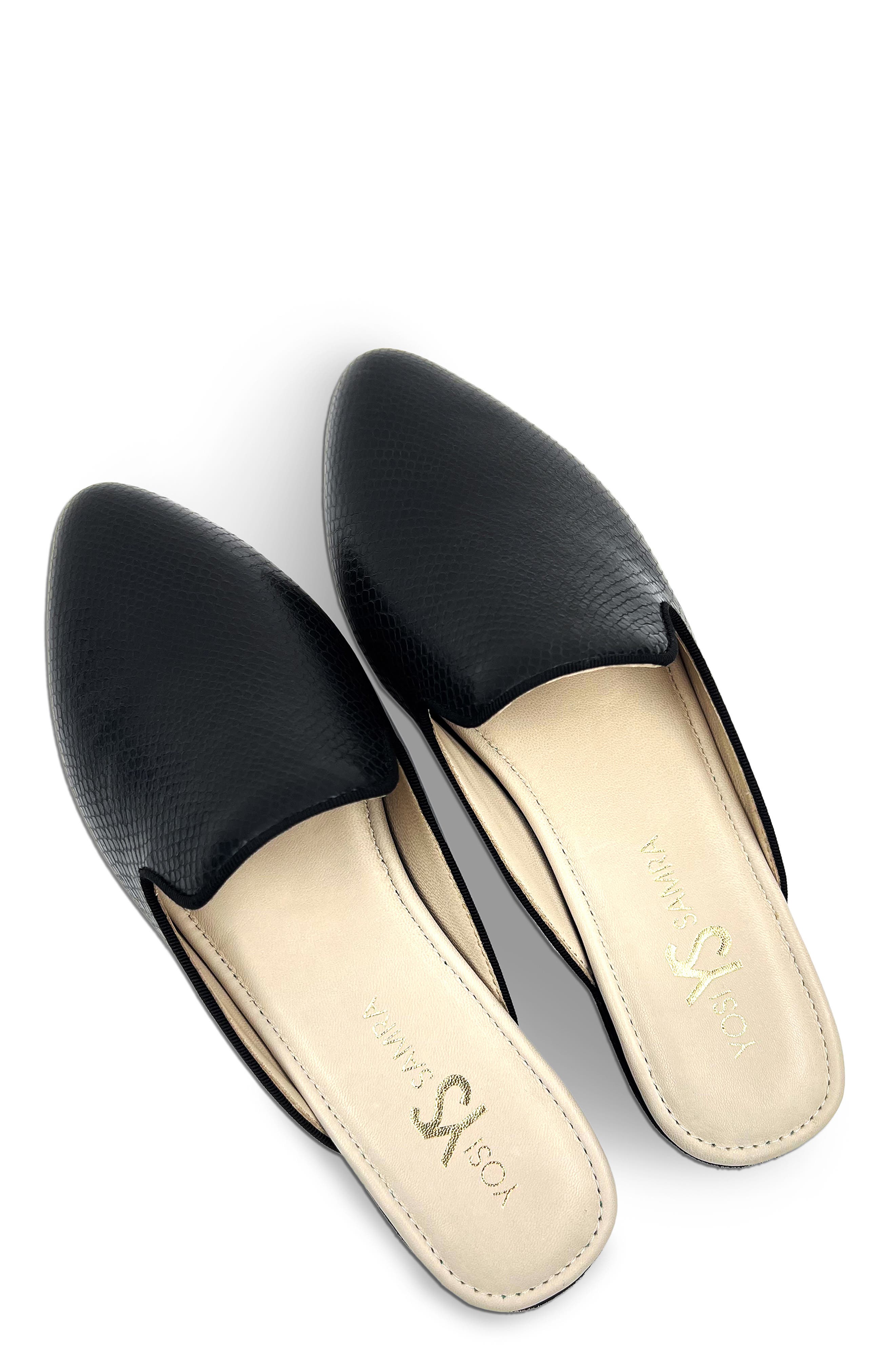 Yosi Samra Vidi Snake Embossed Mule, Alternate, color, 