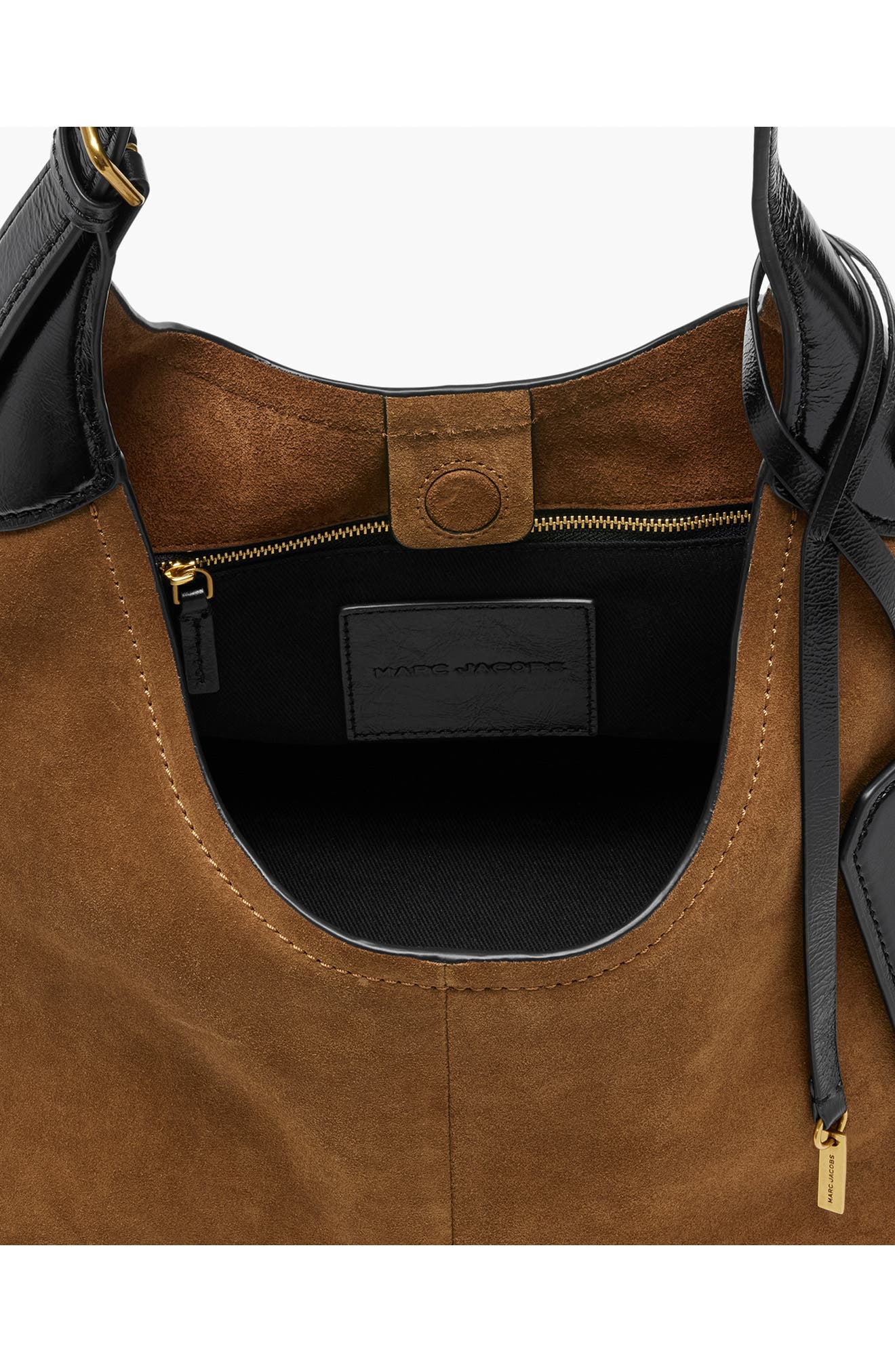 The Belted Sack Suede Leather Bag, Alternate, color, COPPER