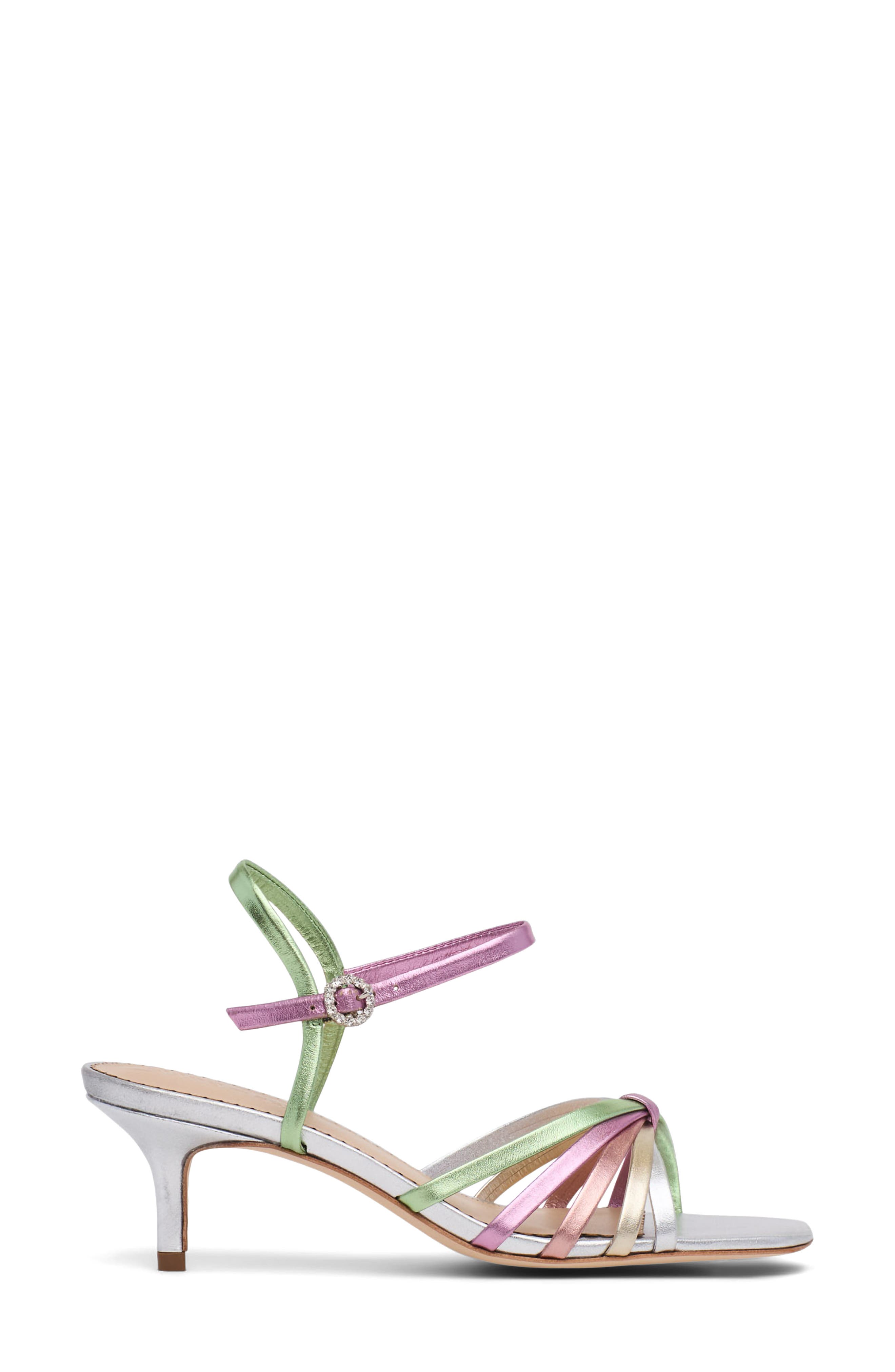 Cinq à Sept Malia Ankle Strap Sandal, Alternate, color, Light Gold Metallic