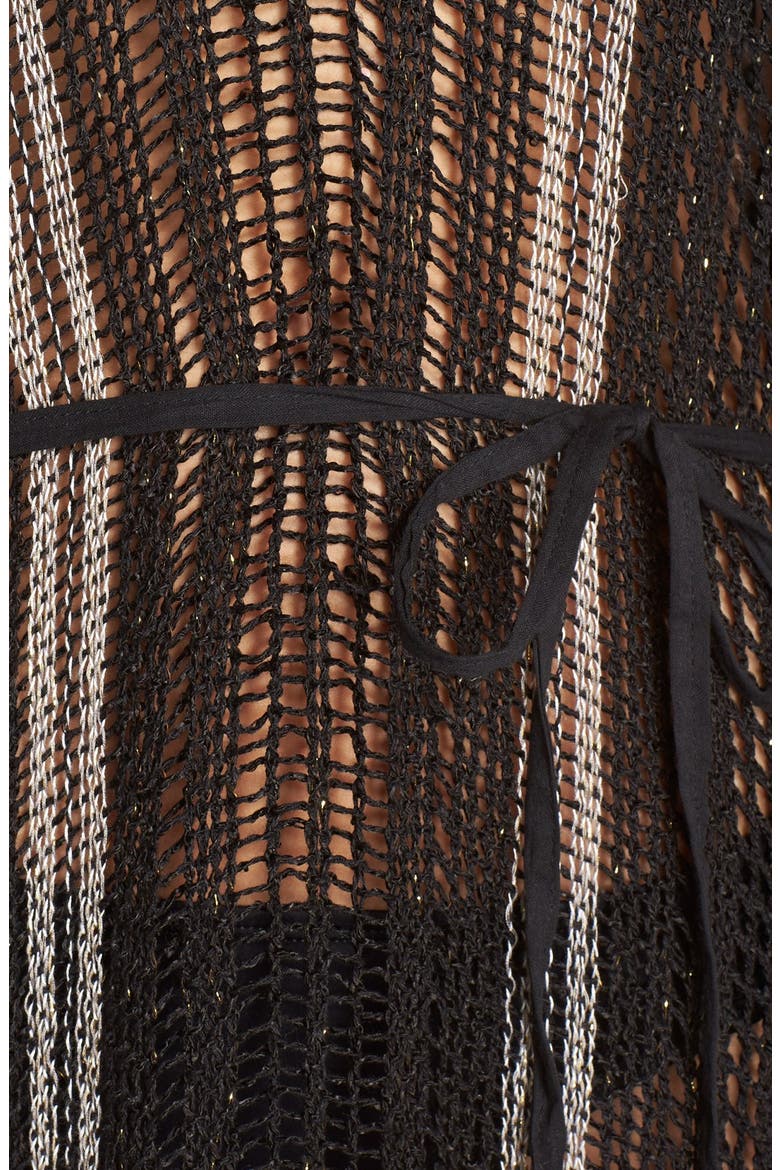 Crochet Cover-Up, Alternate, color, BLACK