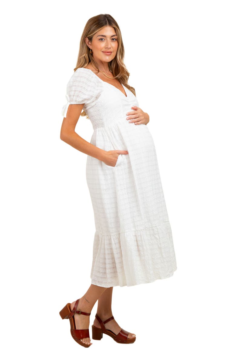 PinkBlush Solid Sweet Heart Dress, Alternate, color, Ivory