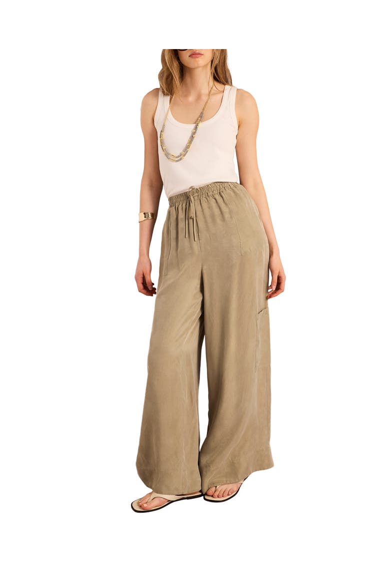 Utility Wide Leg Trousers, Alternate, color, Khaki