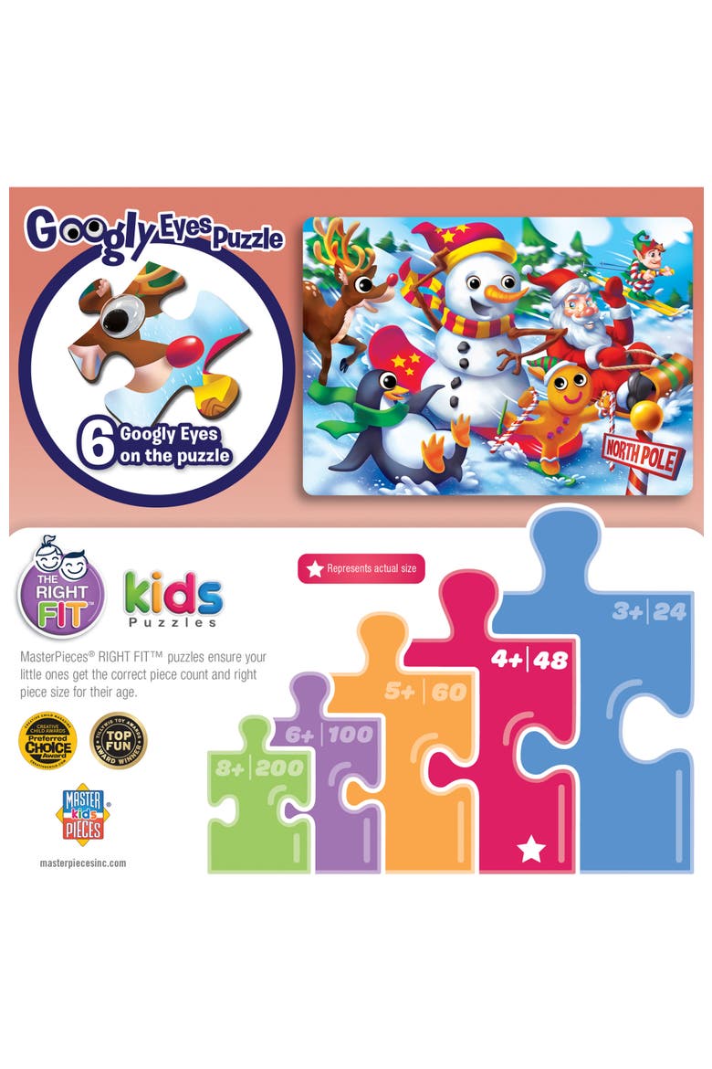 Googly Eyes Christmas 48 Piece Puzzle, Alternate, color, Multicolor