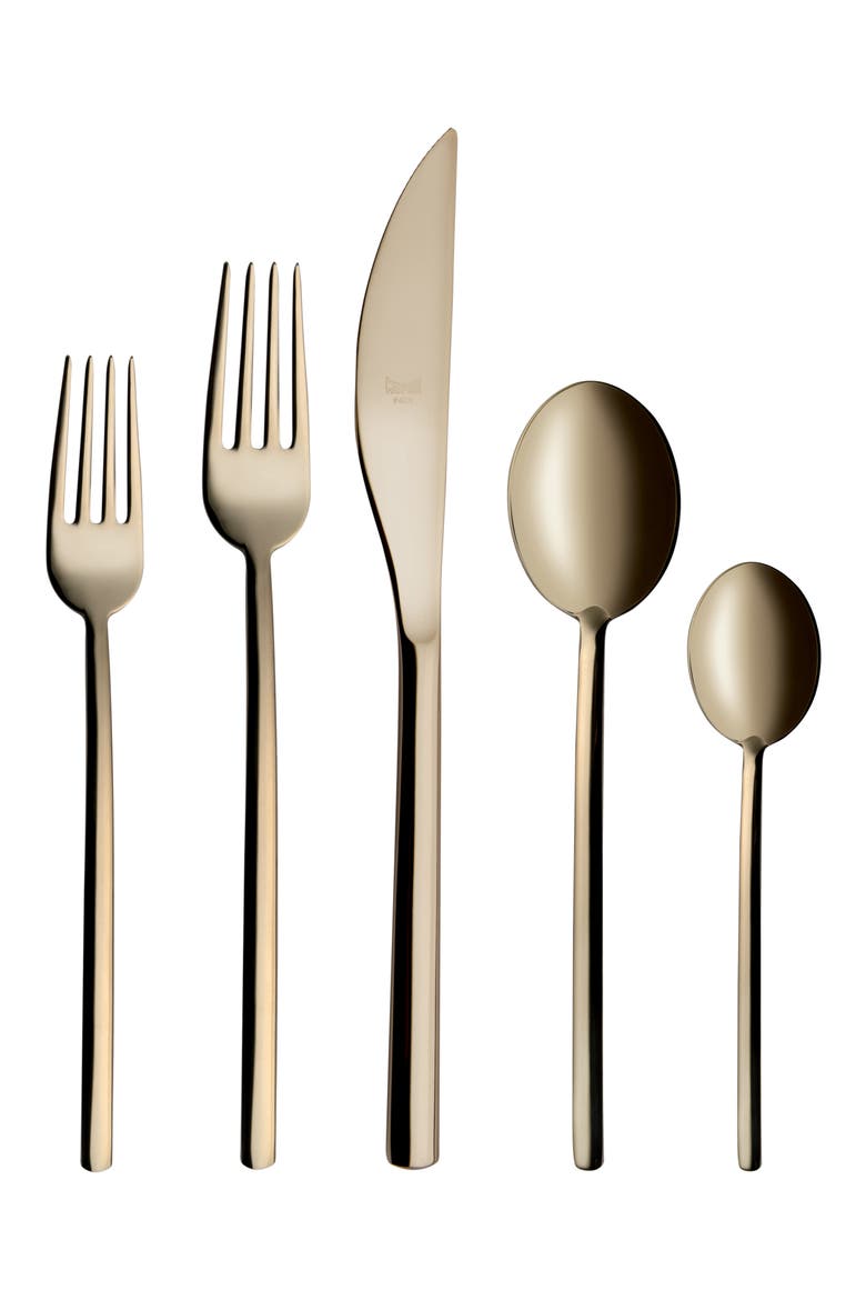 Due 5-Piece Place Setting, Main, color, STAINLESS CHAMPAGNE