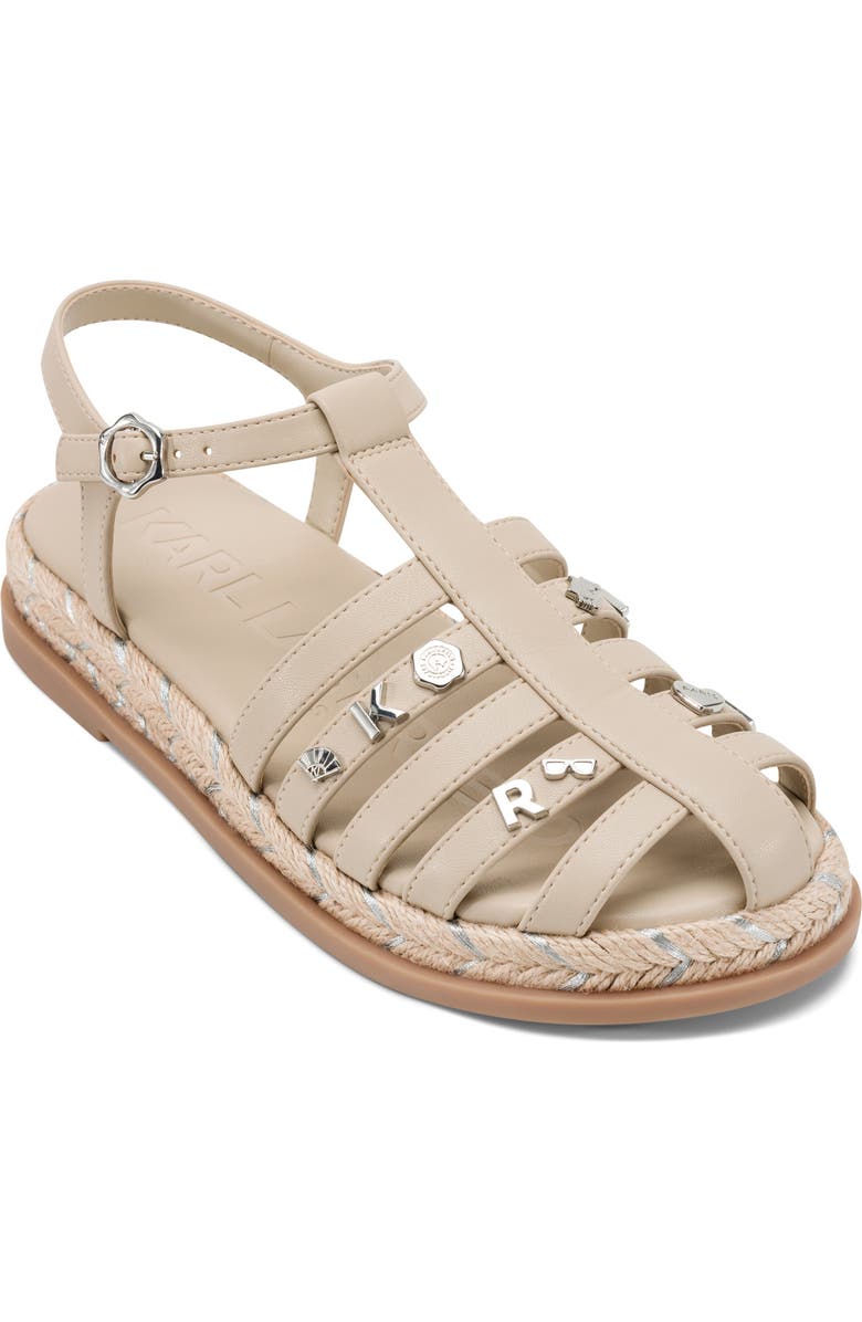 KARL LAGERFELD PARIS Chaselyn Fisherman Sandal, Main, color, Dusty Beige