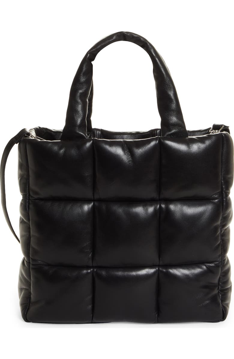 Stand Studio Assante Leather Puffer Tote, Main, color,