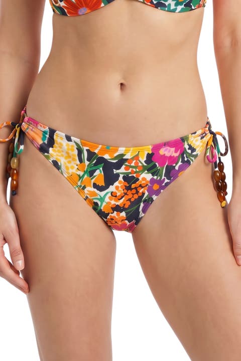 Taryn Beaded Side-Tie Lowrise Hipster Bikini Bottom