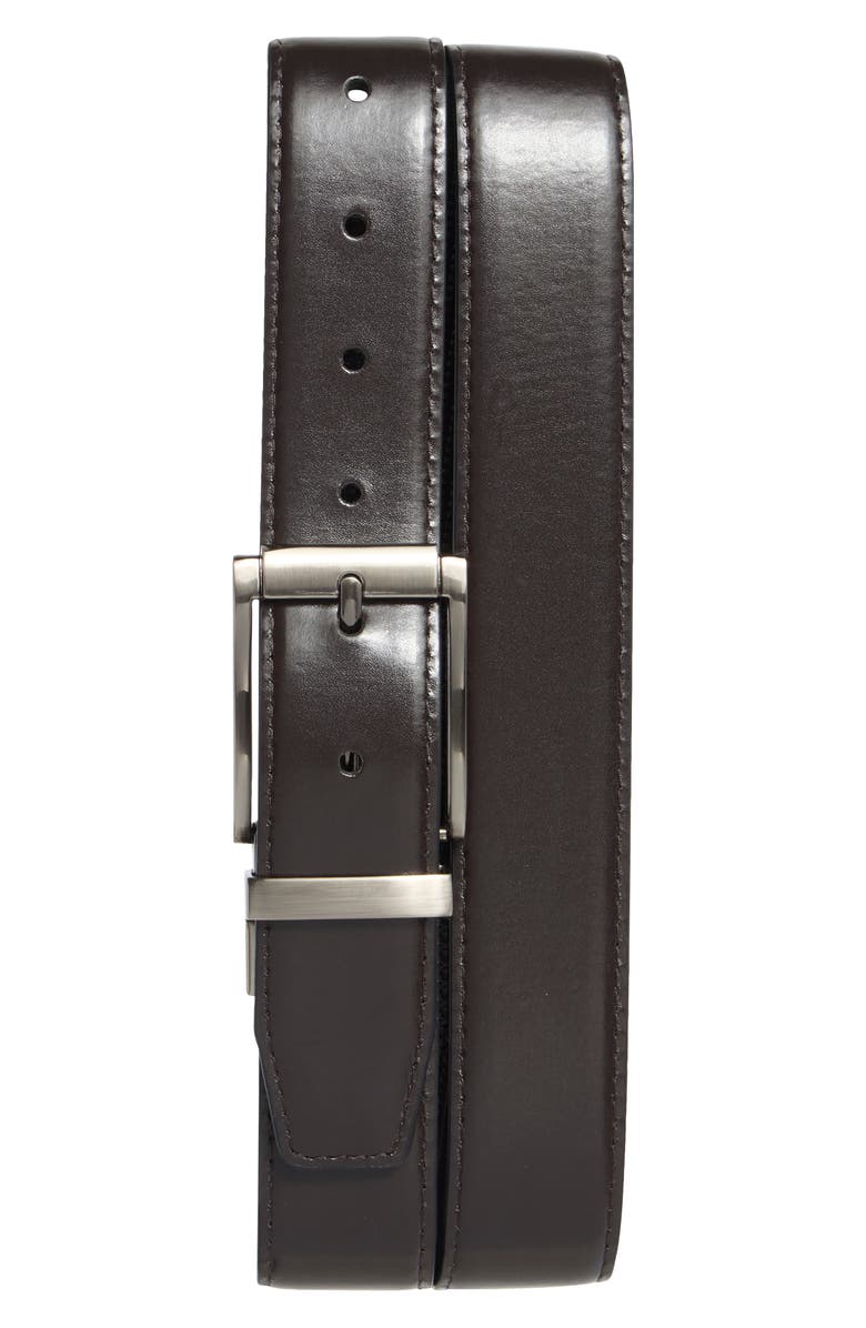 Steve Madden Perforated Reversible Belt, Alternate, color, Black/ Brown