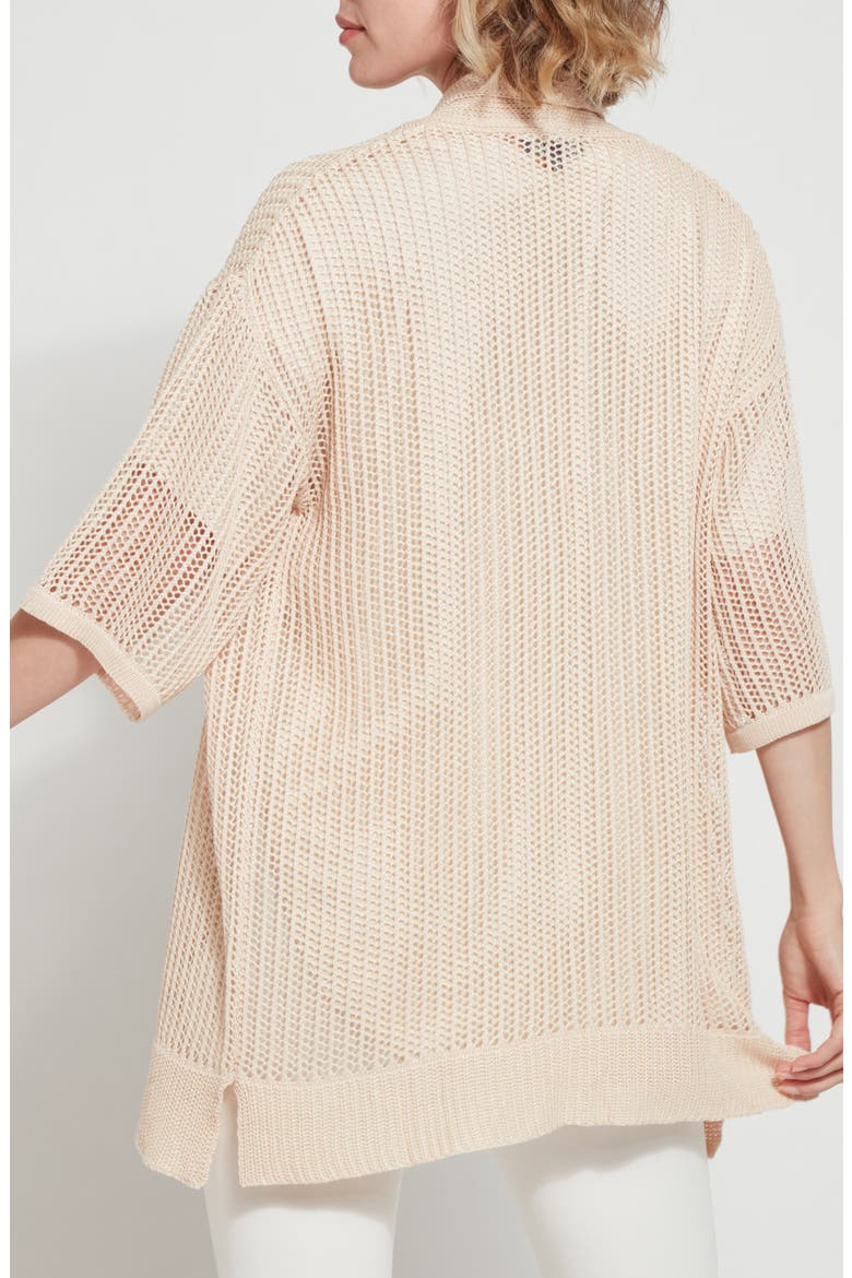 Amora Linen Mesh Duster, Alternate, color, PINENUTS
