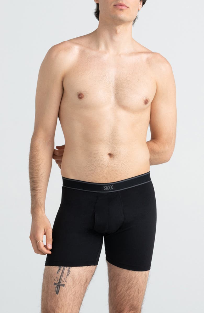 SAXX Daytripper Comfort Stretch Boxer Briefs, Main, color, Black