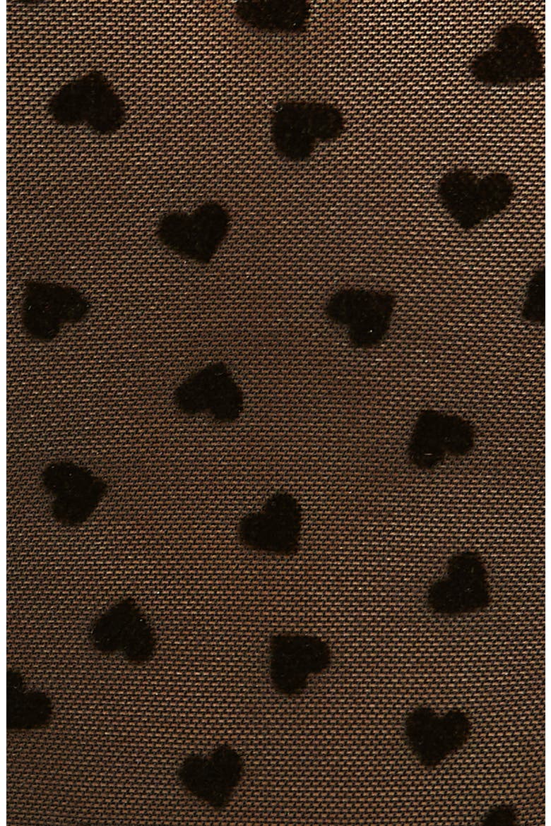Heart Bralette & Open Back Panties Set, Alternate, color, BLACK