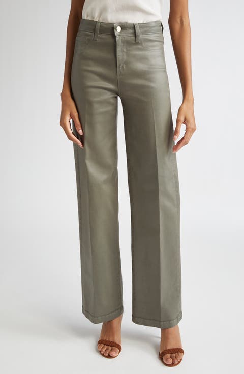 Scottie High Waist Coated Wide Leg Jeans