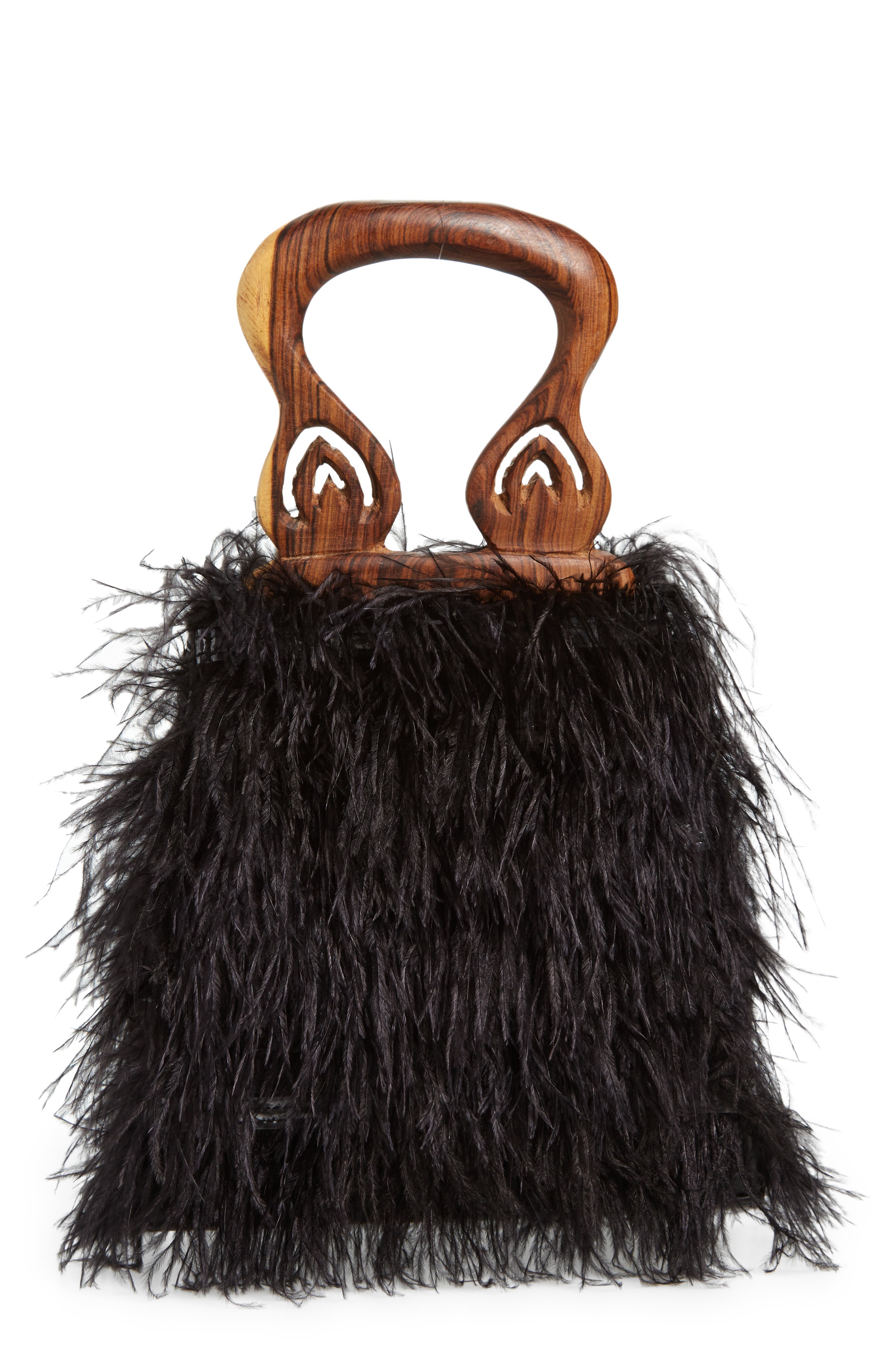 Brother Vellies Nile Feather Handbag, Main, color, 