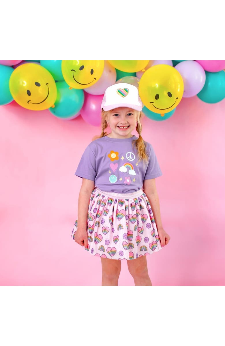 Sweet Wink Rainbow Heart Tutu, Alternate, color, 