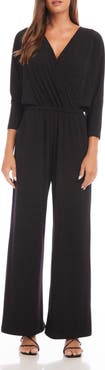Karen Kane Travel Wide Leg Jersey Jumpsuit
