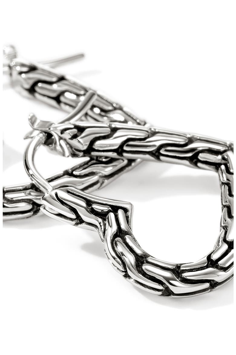 Essentials Heart Hoop Earrings, Alternate, color, SILVER