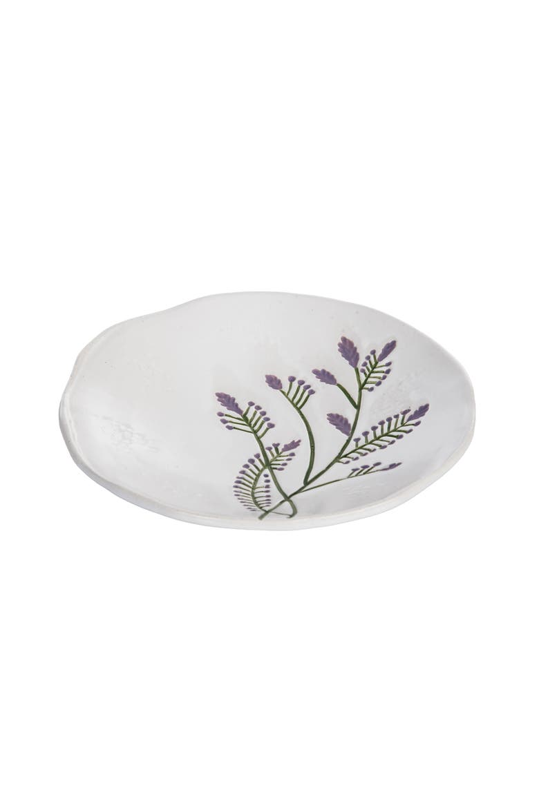 Lavender Floral Botanical Spring Novelty Decorative Bowl Plate, Alternate, color, Purple