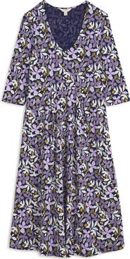 Seasalt Cornwall Helena Stretch Organic Cotton Midi Dress