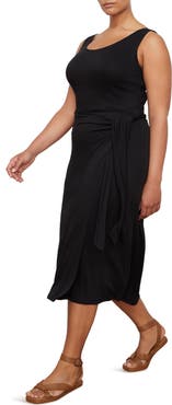 Vince Faux Wrap Midi Dress