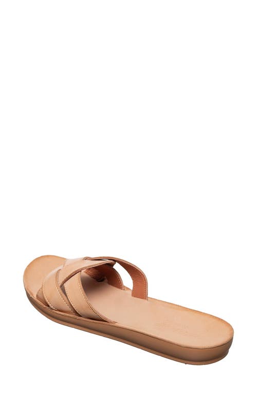 Antelope Alta Woven Leather Slide Sandal In Tan