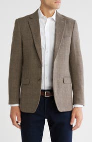 T.R. PREMIUM Glen Plaid Slim Fit Blazer