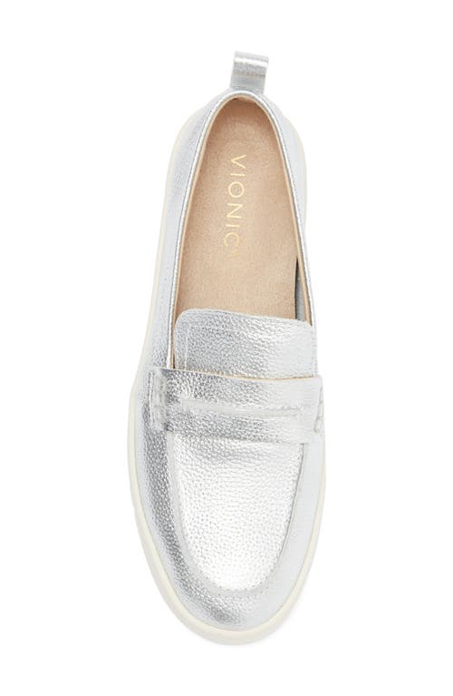 Vionic Chantel Penny Loafer Slip-on Sneaker In Silver