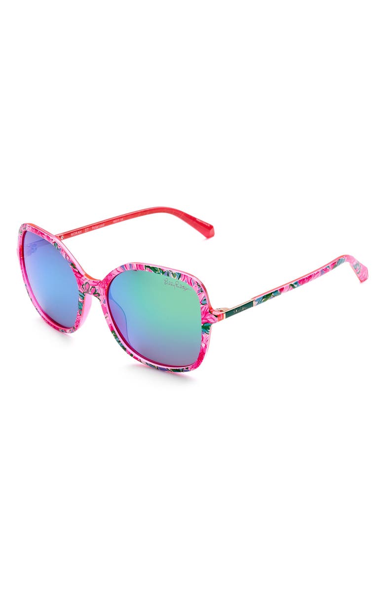 Lilly Pulitzer<sup>®</sup> Lilly Pulitzer 55mm Oversized Sunglasses, Alternate, color,