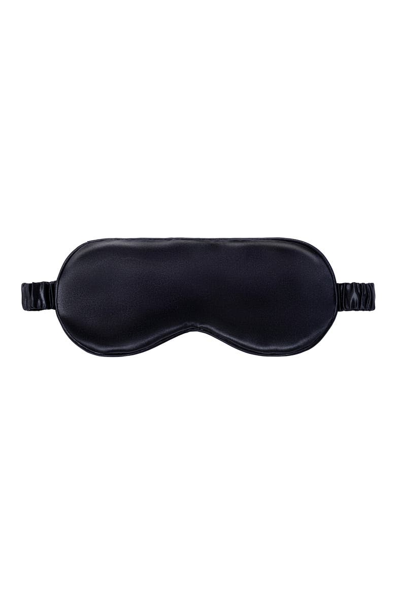 Pure Silk Sleep Mask, Alternate, color, BLACK