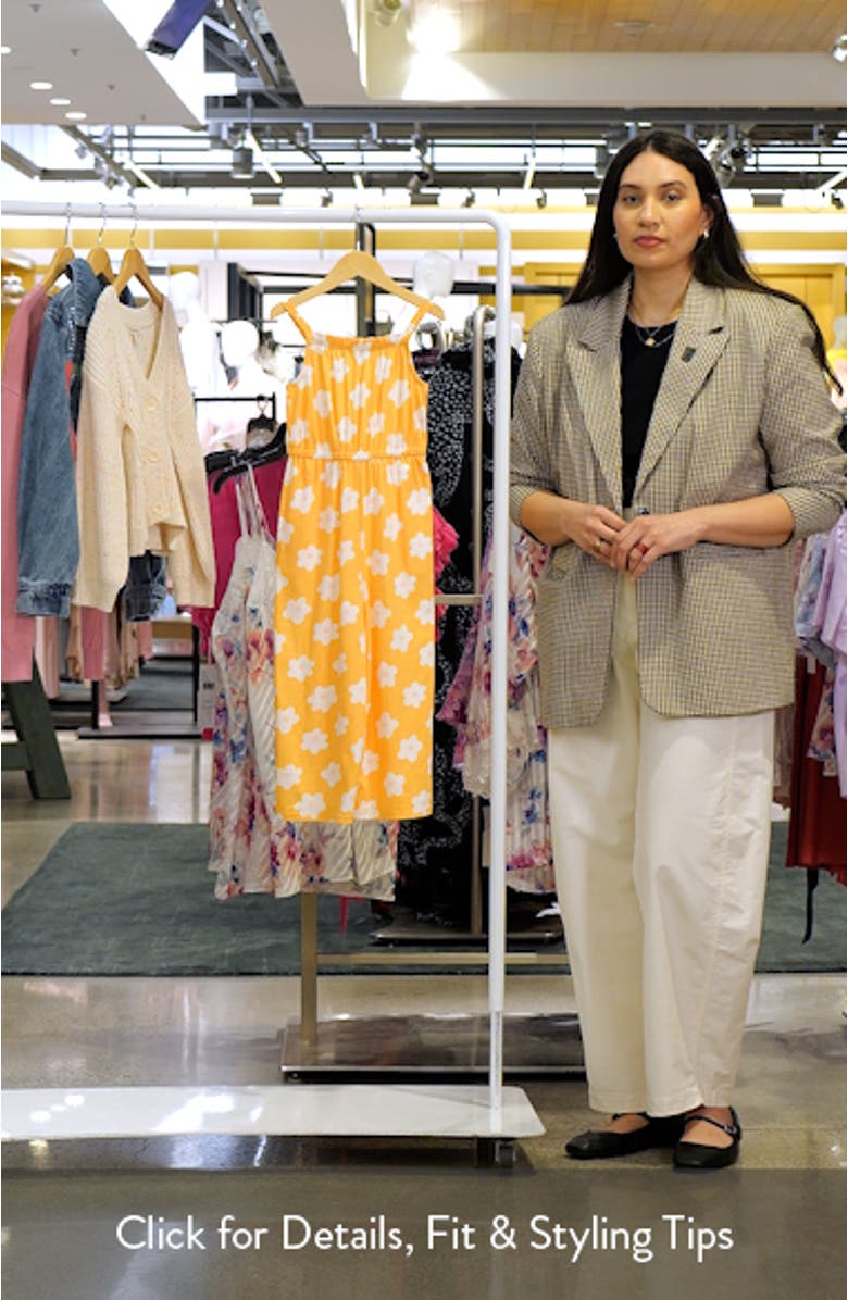 Kids' Floral Wide Leg Jumpsuit, sales video thumbnail