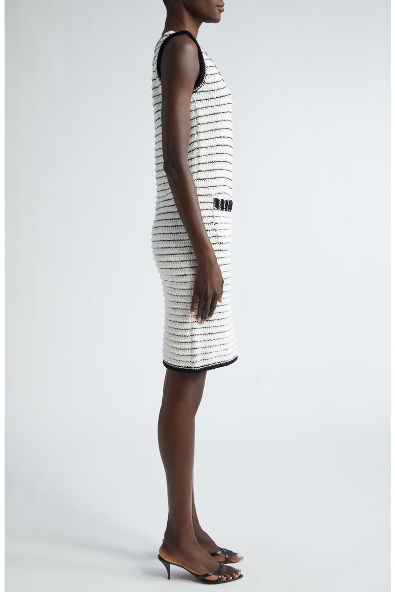 Eyelash Tweed Sheath Dress, Alternate, color, ECRU/ BLACK