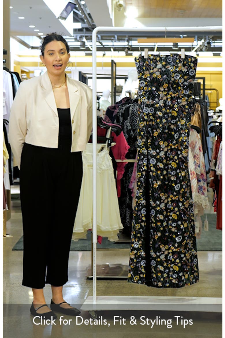 Ophelia Sequin Floral Strapless Gown video