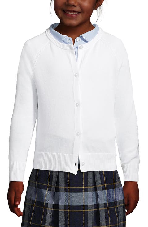 School Uniform Girls Cotton Modal Cardigan Sweater