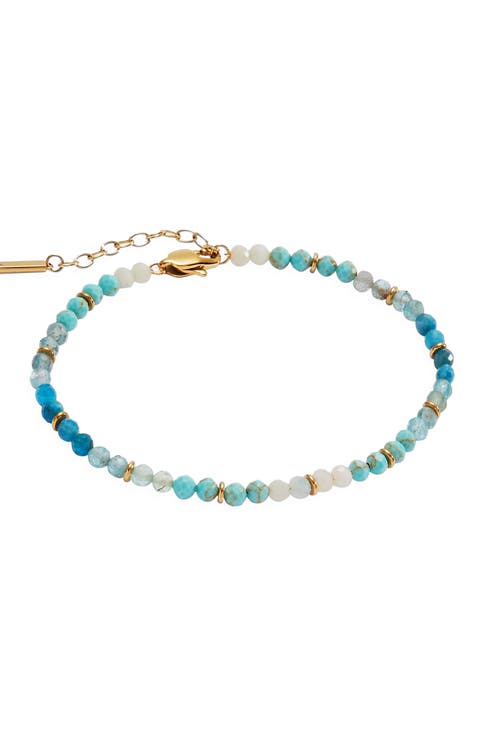 Turquoise Ombre Semi-Precious Beaded Anklet