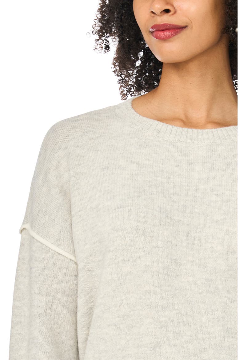 Contrast Sweater, Alternate, color, SILVER HEATHER