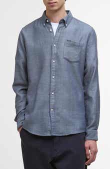 Buckley Tailored Fit Cotton Herringbone Button-Down Shirt