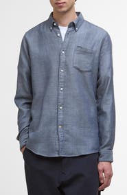 Barbour Buckley Tailored Fit Cotton Herringbone Button-Down Shirt