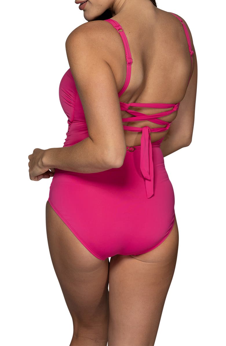 JANTZEN Hilda Glam One-Piece Bikini Swimsuit, Alternate, color, Pink