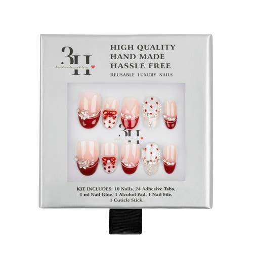 3h Nails Cherry Kiss Luxury Handmade Press On Nails In Red