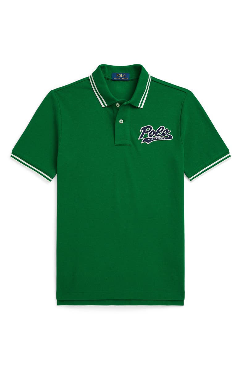 Polo Ralph Lauren Kids' Short Sleeve Cotton Polo, Main, color, Athletic Green