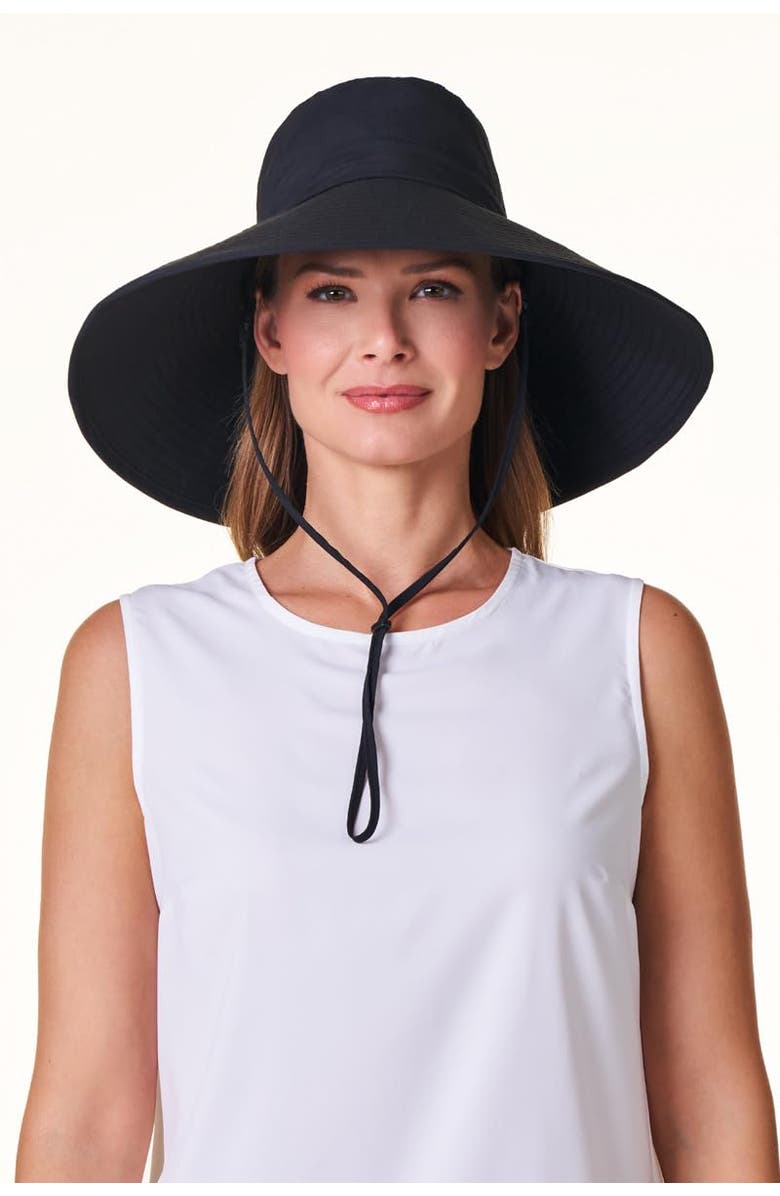Coolibar Women's Travel Hat - UPF 50+ Sun Protection - Cyd, Main, color, Black