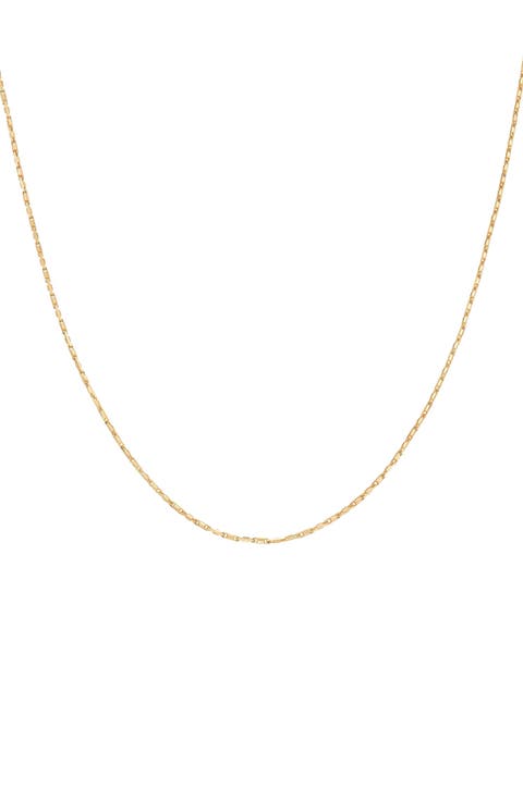 Sterling Silver 18k Gold Plated Sharon Basic Chain Necklace