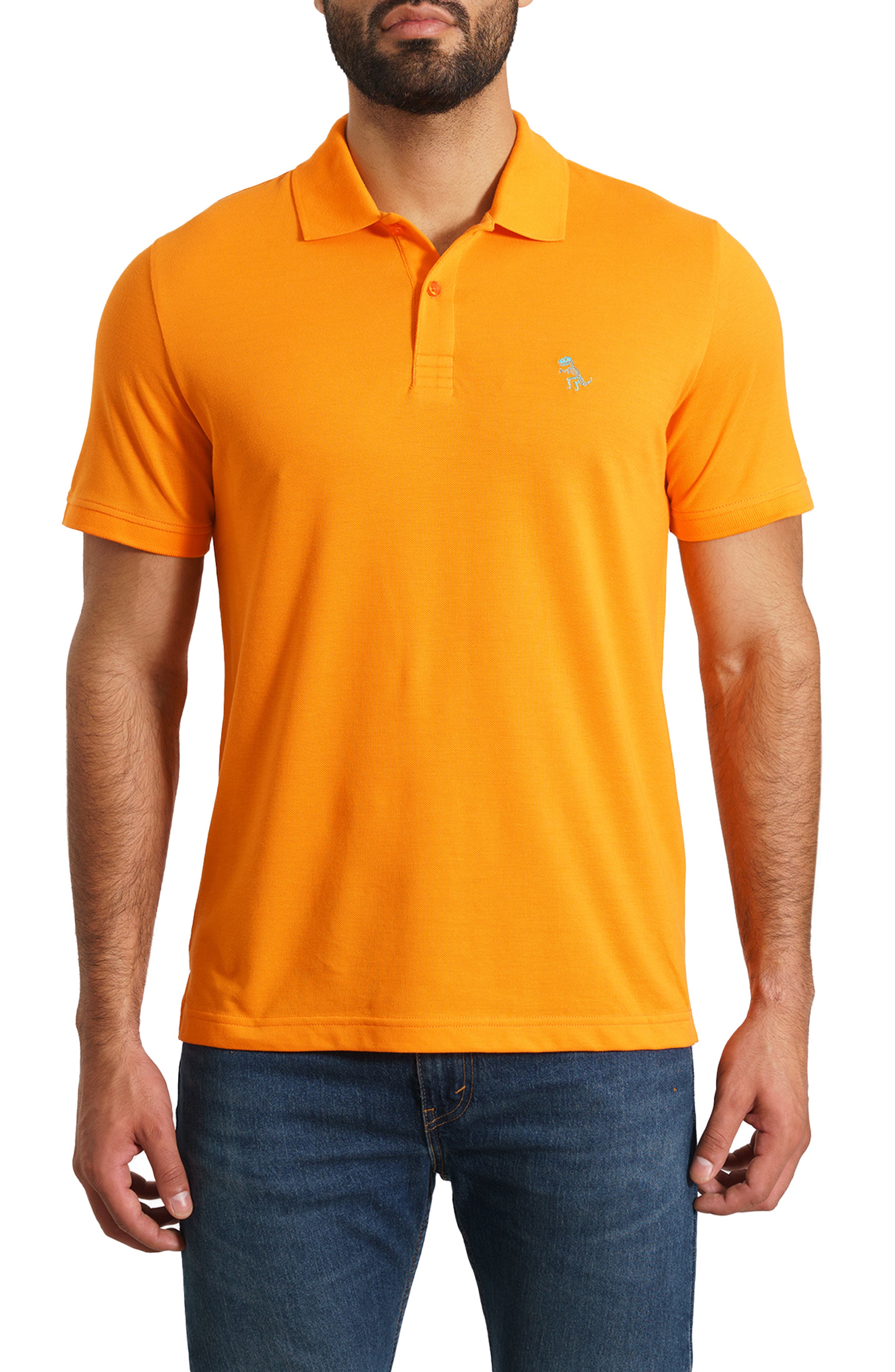 Jared Lang T-Rex Embroidered Piqué Polo